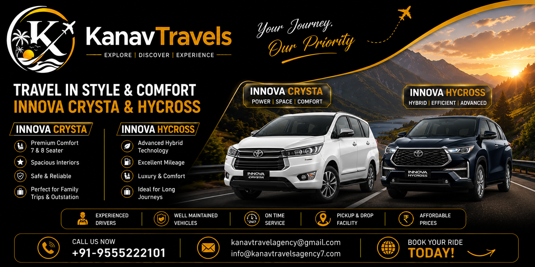 Toyota Innova Crysta Rentals