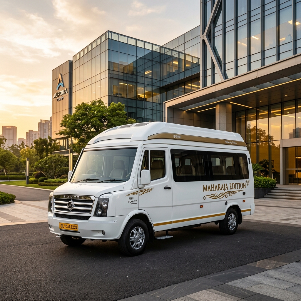 9 Seater Luxury Maharaja Tempo Traveller Rental